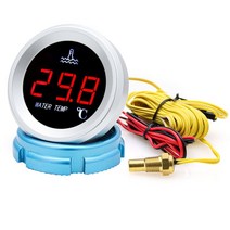 유면계 유량계 A 52mm 수온 게이지 자동차 디지털 미터 LED 디스플레이 연료 레벨 게이지 전압계 알람 기, 04 Water Temp Gauge