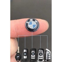 BMW 로고 차키 스티커 앰블럼 엠블럼 자동차로고, 11mm 크리스탈형 2개