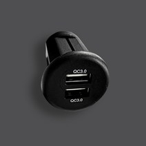 QC3.0 / USB2.1 매립형 USB 원형 충전기 매립USB 2 in 1 가구 책상 캠핑카 매립, QC3.0 고속 충전기