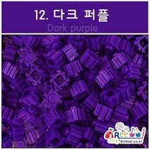 아트툴 툭툭 디폼블럭 10mm 300EA 벌크 27칼라 (나노블럭) 오른쪽방향, 12_다크퍼플