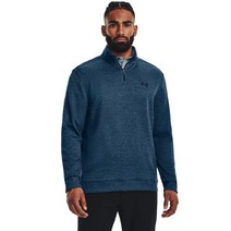 Under Armour 남성용 스톰 스웨터 플리스 쿼터 지퍼, Small, (437) Petrol Blue / / Academy
