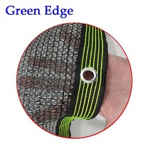사이드어닝 타프 70% ~ 80% 차양 6Pin 블랙 HDPE 자외선 차단 그물 정원 울타리 야외 수영장 태양 캐노피, 02 Green Edge_32 4m x 8m