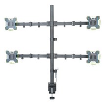 사무실 쿼드 4개 4대 LG 삼성 32인치 27인치 멀티 주식 2단 책상 모니터 LED LCD 거치 걸이 고정 암 마운트 책상 클램프 홀타입 자바라 스탠드 거치대 지지대