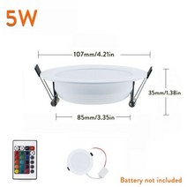 3W 5W 7W 원형 RGB LED 패널 빛 히든 된 천장 조명 Downlight 원격 제어 AC 85-265V 220V 110V 앱스트