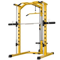 스미스머신 가정용 헬스기구 홈트 레일 스쿼트 프레임 홈짐 파워렉 가성비, 옐로우 스쿼트 선반(봉 포함) 베어머신