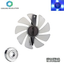 95MM CF1015H12D 기어 LED 쿨러 팬 교체 사파이어 니트로 RX590 RX580 RX570 RX480 RX470 4N001-02-20G 그래픽 카드, Blue LED, 01 Blue LED
