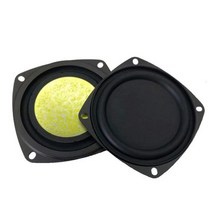 스피커 방진패드 스피커망 흡음판 2pcs 3 인치베이스 라디에이터 진동 다이어프램 수동 라우드 패시브 우퍼 플레이트 서브 DIY, Yellow-2pcs