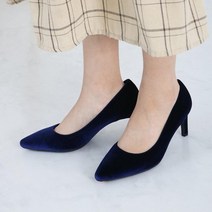 7cm 뾰족코 벨벳 힐 펌프스 구두 여대생구두 면접용