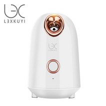LEXKUYI 나노 미스트기 수분 공급기 얼굴 스팀기 휴대용 미니 피부 관리기 페이스 스티머 수분 충전 보습 케어 ZL-001, 화이트