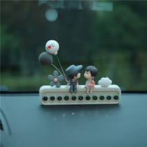 주차번호판 자동차 핸드폰 번호 알림판 만화 자동차 임시 주차 사인 커플 인형 전화 번호 이동 인테리어 액, 02 2