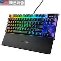 [스틸시리즈 정품] SteelSeries – 게이밍 기계식 RGB OLED 스마트 키보드 571887, Red – Linear & Quiet