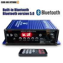 음향 앰프 G7 400W 12V 자동차 오디오 Amplificador Hifi 전력 증폭기 BT 홈 스테레오 앰프 대 한 원격 제, 한개옵션0