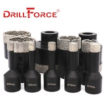 코아드릴 함마 엔진 건식 피셔Drillforce-M14 스레드 드릴링 코어 비트 구멍 톱 도자기 타일 대리석 석재, 09 22mm