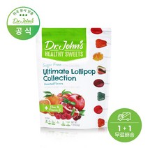 [1+1+무배] 닥터존스 얼티메이트 롤리팝 컬렉션 슈가프리 막대사탕454g(1팩 약 60개) 무설탕 아기사탕 자일리톨 캔디, 2팩, 454g