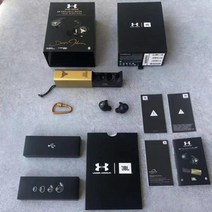 블루투스 이어폰 100 공식 오리지널 JBL UNDER ARMOR 프로젝트 락 에디션 JBL UA 플래시 True WIRELESS 이어 버드 스포츠 이어 버드, 금