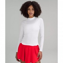 룰루레몬 티셔츠 탱크탑 그리드-텍스쳐 테니스 긴팔 셔츠 - 화이트 275944