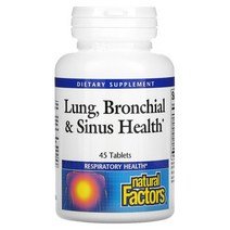 Natural Factors Lung Bronchial Sinus Health 호흡 45 타블렛 정