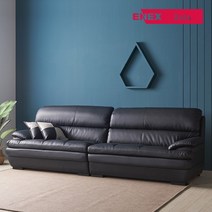 [에넥스] 핀치 4인 마이크로레더 가죽 소파, 색상:네이비