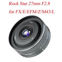 Rock star rockstar 27mm f2.8 Sony e nikon z leica l sigma m43 fuji xf canon ef-m용 대형 조리개 고정 초점 렌즈 카메, 검은 색, 시그마