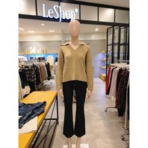 [르샵] (LA48KP300) 오픈카라 V넥 숏기장 니트