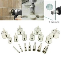 유리천공 다이아몬드 드릴비트 타일 홀쏘 6-50mm