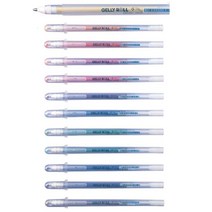 사쿠라 볼펜 스타더스트 10개 젤잉크 펜 1.0mm 중성펜 젤펜 데코 겔리롤, 1개, 725 하늘