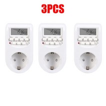 스마트싱스 스마트플러그 스마트 EU 플러그 타이머 스위치 에너지 절약 디지털 주방 소켓 콘센트 220V 10A 전자 프로그래밍, [01] Eu 플러그, [03] 3PCS