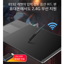 무선 드로잉 태블릿 패드 보드 펜 디지털 웹툰 그리기, Wi-Fi, 500GB, 블랙 무선 펜 드로잉 태블릿