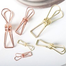 로맨틱노벰버 골드 바인더클립 사무용집게, 피쉬클립 - 골드(대)