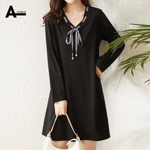 아뗄릭 러블리한 리본밴딩 빅사이즈 미니 원피스 00347