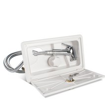 캠핑카 카라반 샤워 해드 외부 박스 수전 샤워기, 싱글 더블 컨트롤-냉온수-검정 1.5m