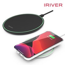 아이리버 15W 고속 무선충전패드 IHW-F30P/ PD충전기 USB-C/ QC2.0/QC3.0 완벽 호환, 1개, 화이트