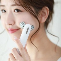 Kiboer 롤러 미용기 안마기 5각 롤러 EMS 미세전류 펄스 V라인감응 진동 3단 강도 리프팅 영양 도입 팔자주름 완화 초강력 항속 실버 USB충전식