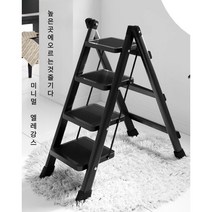사다리 가정용 접이식 사다리 A형 2단/3단/4단/5단/ 안전발판 가벼운 휴대용 다목적 미니 사다리, 흰색, 5단