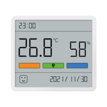 Youpin-DUKA Atuman 음소거 온도 및 시계 실내 고정밀 센서 베이비 룸 C/F 모니터 3.34 인치 LCD 화면, 01 WHITE