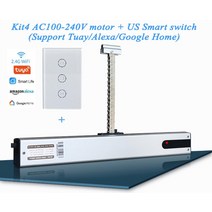 스위치 자동 AC 400MM 체인 조정 가능한 창 액추에이터 자동 열기 채광창 모터 온실 드라이버 옵션 Alexa G, [04] Kit4