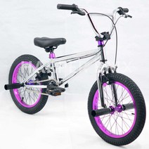 묘기 자전거 BMX 액션 스포츠 입문용 스턴트 16인치, 올 블랙