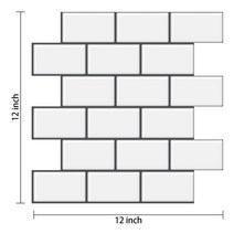 돌타일 화산석 스톤 타일 wostick 3 sheet brick look 필 앤 스틱, vp101, 3개
