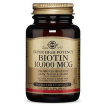 솔가 비오틴 10 000mcg 베지터블 캡슐 글루텐 프리 비건, 60개입, 1개