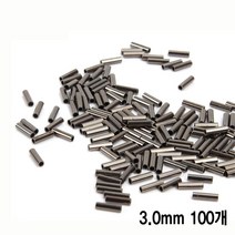 와이지알씨 낚시 슬리브 100개 세트 외슬리브 일자클립 자작채비 갈치 쭈꾸미 문어, 낚시 외슬리브 3.0mm 100개 세트