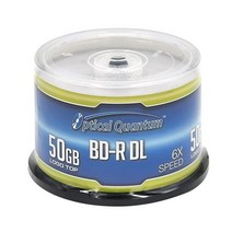 Optical Quantum 50GB 6X 블루레이 더블 레이어 기록 가능 디스크 BD-R DL 로고 상단 50-디스크 스핀들 OQBDRDL06LT-50, Disc_50-Discs