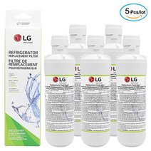 lt1000pc adq74793501 adq75795105 또는 agf80300704에 적합한 lg lt1000p 냉장고 정수 필터 교체, 5개