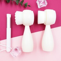 미세모 실리콘 듀얼 세안 브러쉬 실리콘 솜털 세수 얼굴 코 모공 블랙헤드 클렌저 브러시, 평면브러쉬