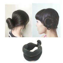 GVP 똥머리 스폰지 밴드 블랙 똥머리하는법 헤어머리끈 헤어고무줄