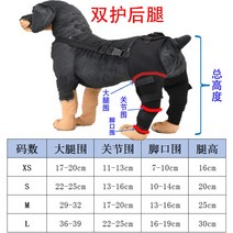 강아지 슬개골 탈구 변형 보조 붕대 보조기 보호대 재활도구, 뒷다리 더블케어 강화 버전개, L-대형ml