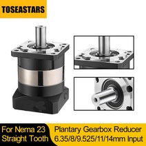 모터속도조절기 Nema23 스테퍼 모터 감속기 유성 기어 박스 57mm 박스 고정밀 60mm 서보, Ratio 70 to 1, 6.35 Input 14 Shaft