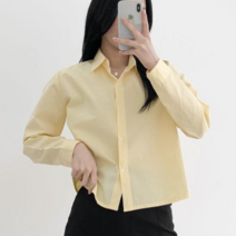 [MD추천] 포비 코튼 크롭 셔츠 베이직 남방 7color