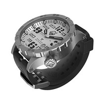 HAZARD 4 중수 다이버TM 티타늄 삼중수소 다이브워치R: 비드 블라스트 WHT 다이얼BLK 그래픽 GGYG