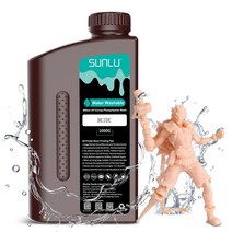 헬특 프린터레진 3D 수지 프린터레진SUNLU-물 세척 가능/ABS/표준/Like PA UV 수지 1KG 액체 낮은 냄새 빠, 10 Water Wash-Beige