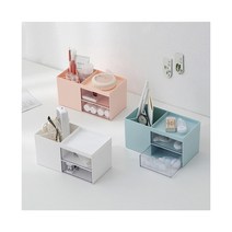 시우리빙 스퀘어 데스크 오거나이저 연필꽂이 정리함, 스퀘어 데스크 오거나이저-화이트
